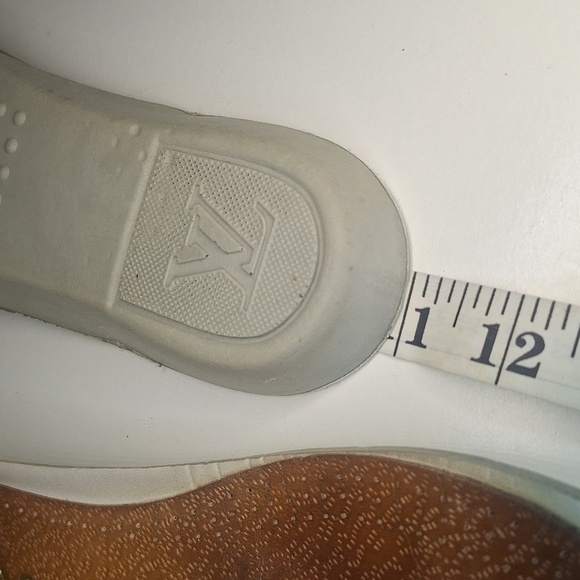 Louis Vuitton White Perforated Leather Bastia Sneakers Size 8.5 - Picture 11 of 15